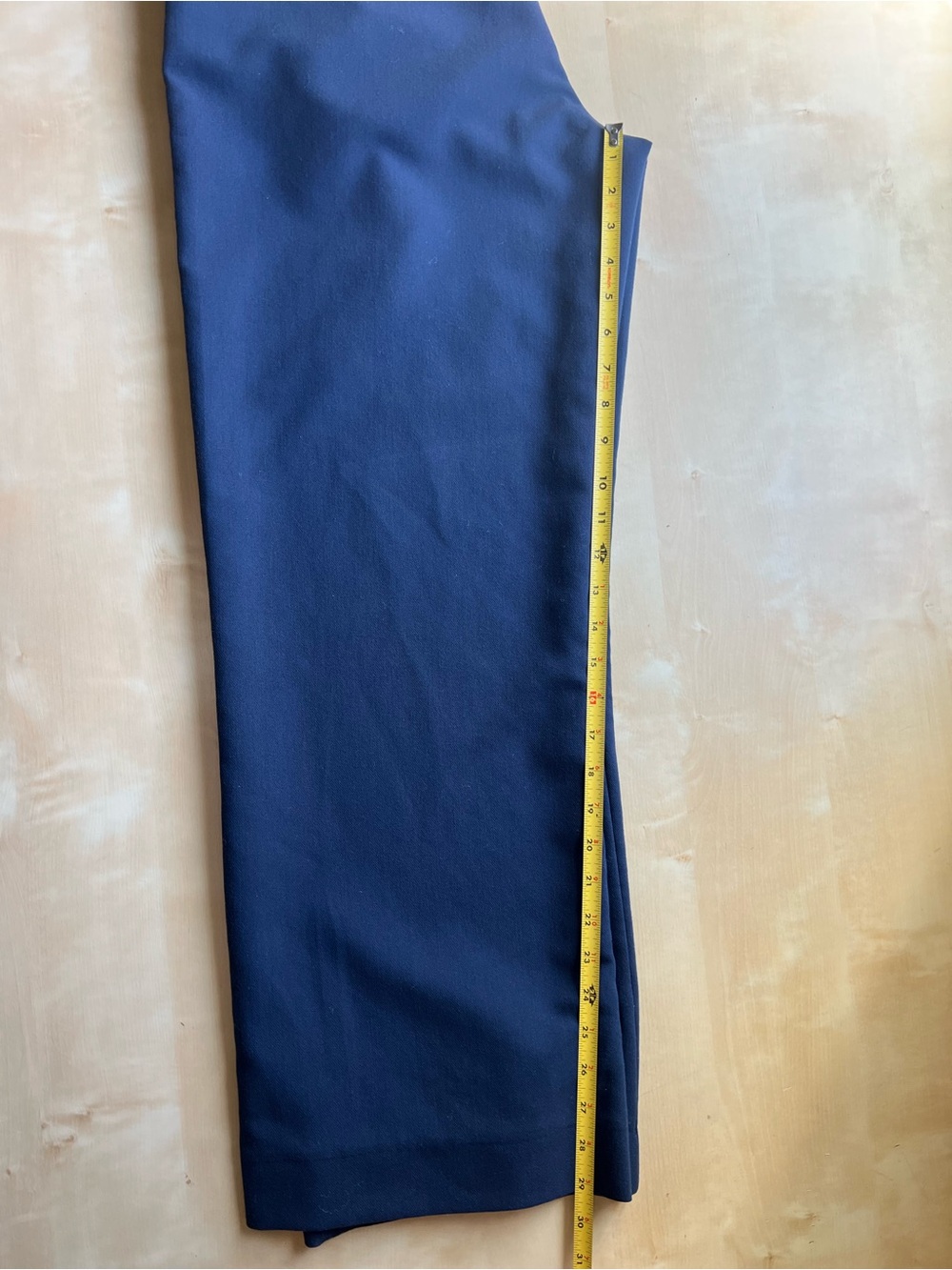 Abercrombie & Fitch Curve Love Navy Wide-Leg Trousers Old Money Effortless Pants - Picture 5 of 10